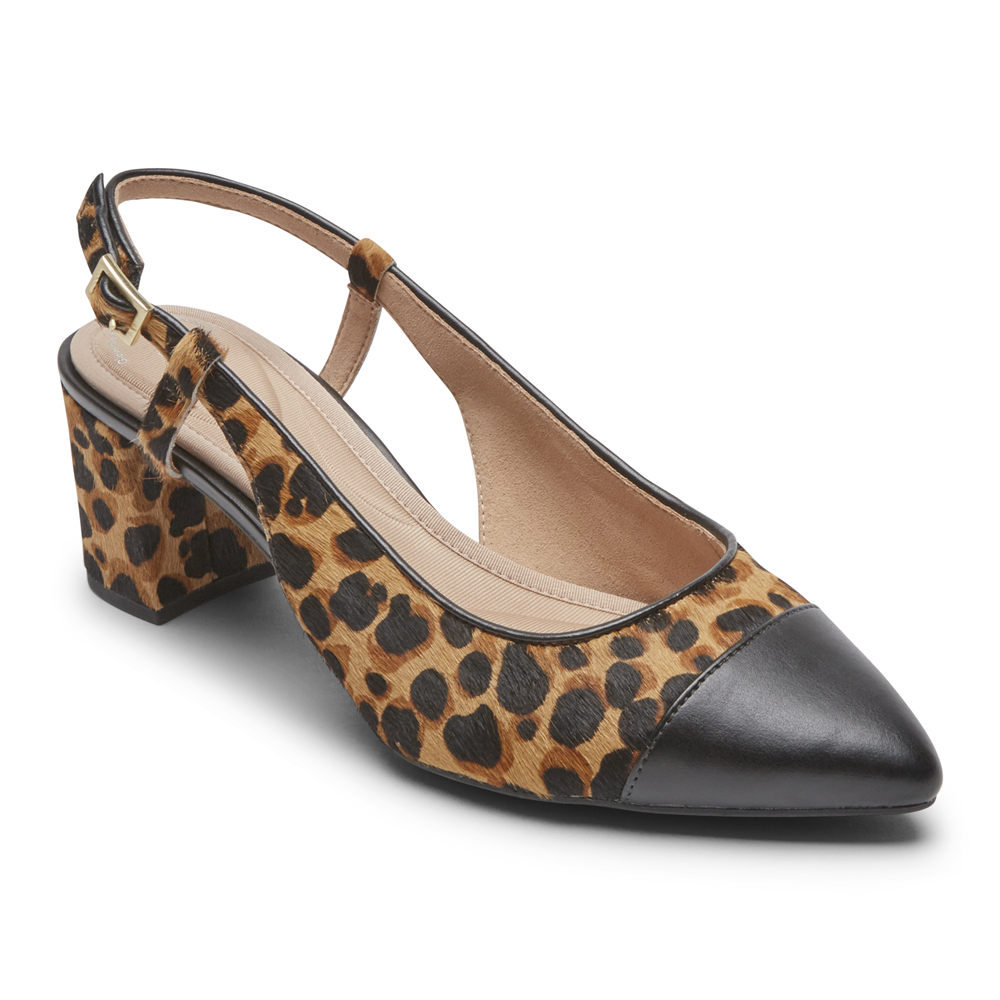 Slingback Rockport Mujer Mexico - Total Motion Salima Posted Leopardo - GKQMP1396